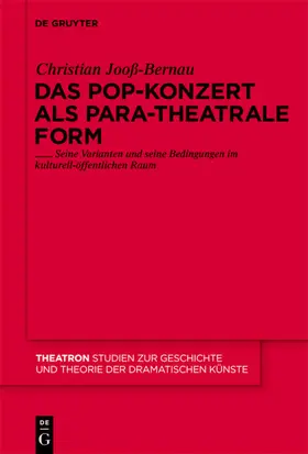 Jooß-Bernau | Das Pop-Konzert als para-theatrale Form | E-Book | sack.de