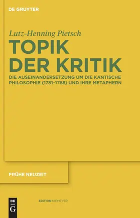 Pietsch | Topik der Kritik | Buch | 978-3-11-023367-4 | www.sack.de