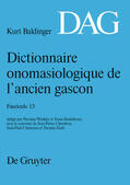 Winkler / Shabafrouz |  Dictionnaire onomasiologique de l’ancien gascon (DAG). Fascicule 13 | Buch |  Sack Fachmedien