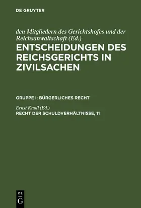 Knoll |  Recht der Schuldverhältnisse, 11 | Buch |  Sack Fachmedien