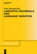 Siemund |  Linguistic Universals and Language Variation | Buch |  Sack Fachmedien