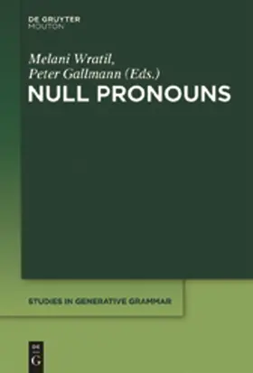 Gallmann / Wratil |  Null Pronouns | Buch |  Sack Fachmedien