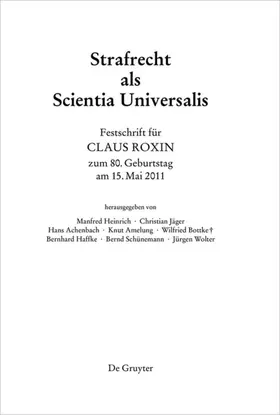 Heinrich / Jäger / Achenbach |  Festschrift für Claus Roxin zum 80. Geburtstag am 15. Mai 20 | Buch |  Sack Fachmedien