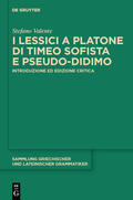 Valente |  I lessici a Platone di Timeo Sofista e Pseudo-Didimo | Buch |  Sack Fachmedien
