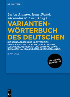 Ammon / Bickel / Lenz |  Variantenwörterbuch des Deutschen | Buch |  Sack Fachmedien