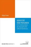 Crone |  Identität von Personen | Buch |  Sack Fachmedien