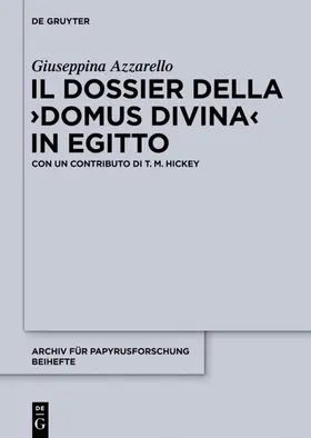 Azzarello | Il dossier della "domus divina" in Egitto | E-Book | www.sack.de