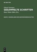 Spranger / Bähr |  Grundlagen der Geisteswissenschaften | eBook | Sack Fachmedien