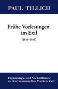 Sturm / Tillich |  Frühe Vorlesungen im Exil | Buch |  Sack Fachmedien