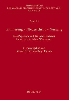 Fleisch / Herbers | Erinnerung ¿ Niederschrift ¿ Nutzung | Buch | 978-3-11-025370-2 | sack.de