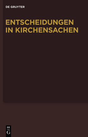 Baldus / Muckel / Hering |  Entscheidungen in Kirchensachen seit 1946 | eBook | Sack Fachmedien