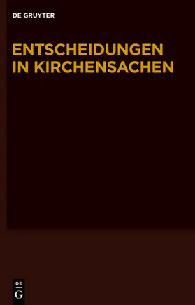 Baldus / Muckel / Hering |  Entscheidungen in Kirchensachen seit 1946 | eBook | Sack Fachmedien