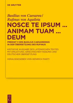 Caesarea / Aquileia / Marti | Nosce te ipsum ... animam tuam ... Deum | Buch | 978-3-11-025849-3 | www.sack.de