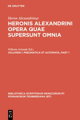 Heron Alexandrinus / Schmidt | Pneumatica et automata | E-Book | sack.de
