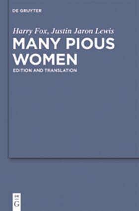 Lewis / Fox | Many Pious Women | Buch | 978-3-11-026205-6 | sack.de