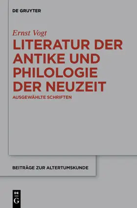 Vogt / Lamberz |  Literatur der Antike und Philologie der Neuzeit | eBook | Sack Fachmedien