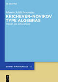 Schlichenmaier |  Krichever¿Novikov Type Algebras | Buch |  Sack Fachmedien