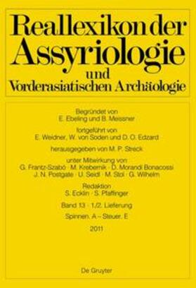 Bramanti / Ebeling / Fechner |  Reallexikon der Assyriologie und Vorderasiatischen Archäologie, Bd 13/Lieferung 1/2, Spinnen. A - Steuer. E | Buch |  Sack Fachmedien