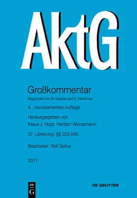Hopt / Sethe / Wiedemann | Aktiengesetz | E-Book | sack.de