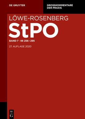Sander / Stuckenberg / Löwe | Löwe/Rosenberg StPO und GerichtsverfassungsG Bd. 7 | Buch | 978-3-11-027478-3 | sack.de