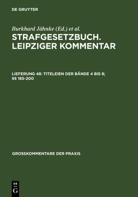 Hilgendorf | Titeleien der Bände 4 bis 8; §§ 185-200 | E-Book | sack.de