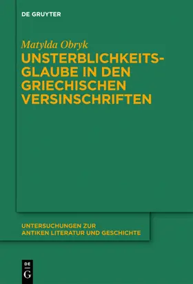 Obryk | Unsterblichkeitsglaube in den griechischen Versinschriften | E-Book | www.sack.de
