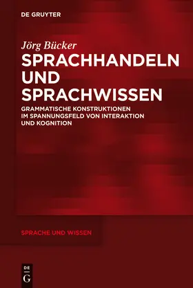 Bücker |  Sprachhandeln und Sprachwissen | Buch |  Sack Fachmedien