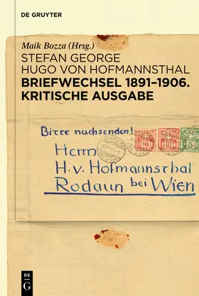 George / Hofmannsthal / Bozza |  Briefwechsel 1891–1906. Kritische Ausgabe | eBook | Sack Fachmedien