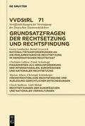 Lienbacher / Grzeszick / Calliess |  Grundsatzfragen der Rechtsetzung und Rechtsfindung | eBook | Sack Fachmedien
