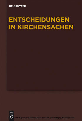 Muckel / Hering / Baldus |  Entscheidungen in Kirchensachen seit 1946 | eBook | Sack Fachmedien