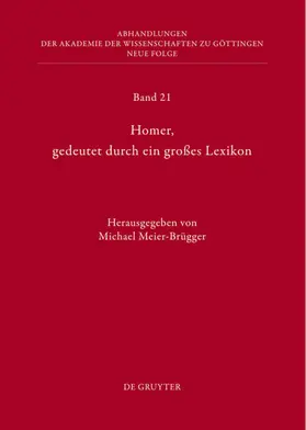 Meier-Brügger | Homer, gedeutet durch ein großes Lexikon | E-Book | www.sack.de