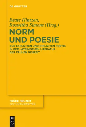 Simons / Hintzen | Norm und Poesie | Buch | 978-3-11-029300-5 | www.sack.de