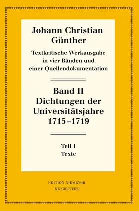 Bölhoff |  Dichtungen der Universitätsjahre 1715-1719 | Buch |  Sack Fachmedien