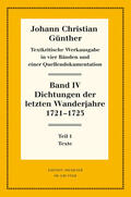 Bölhoff |  Dichtungen der letzten Wanderjahre 1721-1723 | Buch |  Sack Fachmedien