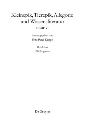 Knapp |  Kleinepik, Tierepik, Allegorie und Wissensliteratur | Buch |  Sack Fachmedien