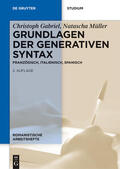 Müller / Gabriel |  Grundlagen der generativen Syntax | Buch |  Sack Fachmedien