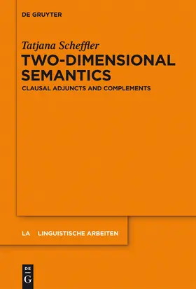 Scheffler | Two-dimensional Semantics | Buch | 978-3-11-030214-1 | www.sack.de