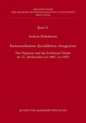 Holndonner | Kommunikation - Jurisdiktion - Integration | Buch | 978-3-11-030465-7 | www.sack.de