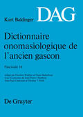 Winkler / Shabafrouz / Baldinger |  Dictionnaire onomasiologique de l’ancien gascon (DAG). Fascicule 16 | Buch |  Sack Fachmedien