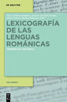 Córdoba Rodríguez / González Seoane / Sánchez Palomino | Lexicografía de las lenguas románicas | E-Book | www.sack.de
