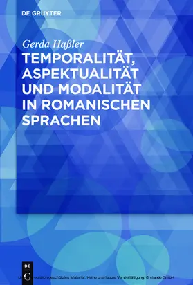 Haßler |  Temporalität, Aspektualität und Modalität in romanischen Sprachen | eBook | Sack Fachmedien