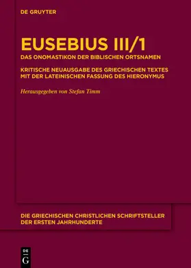 Eusebius / Timm | Das Onomastikon der biblischen Ortsnamen | E-Book | www.sack.de