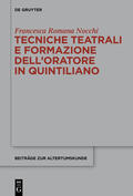 Nocchi |  Tecniche teatrali e formazione dell’oratore in Quintiliano | eBook | Sack Fachmedien