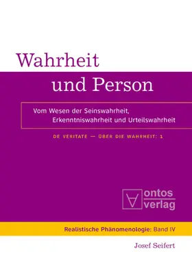 Seifert |  Wahrheit und Person | eBook | Sack Fachmedien