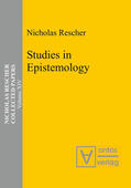 Rescher |  Studies in Epistemology | Buch |  Sack Fachmedien