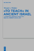 Widder |  "To Teach" in Ancient Israel | eBook | Sack Fachmedien
