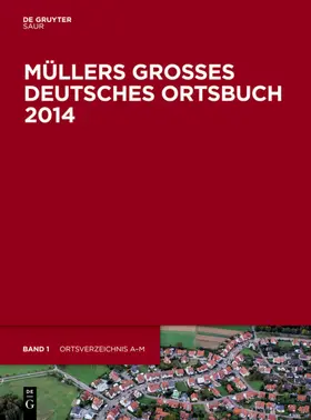 Opitz |  Müllers Großes Deutsches Ortsbuch 2014 | eBook | Sack Fachmedien