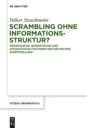 Struckmeier |  Scrambling ohne Informationsstruktur? | Buch |  Sack Fachmedien