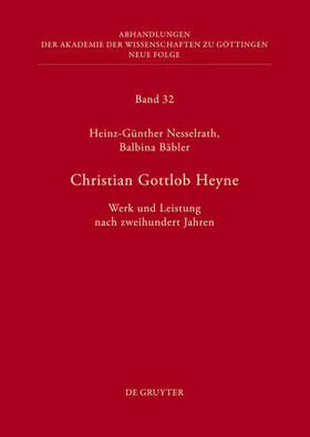 Bäbler / Nesselrath |  Christian Gottlob Heyne | eBook | Sack Fachmedien
