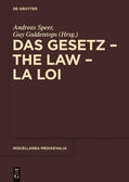 Guldentops / Speer |  Das Gesetz ¿ The Law ¿ La Loi | Buch |  Sack Fachmedien